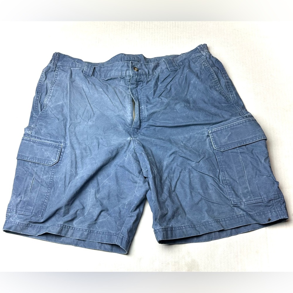 Vintage L.L.Bean Comfort Waist Cargo Shorts Mens 40W 40 Blue Cotton‎ Summer
